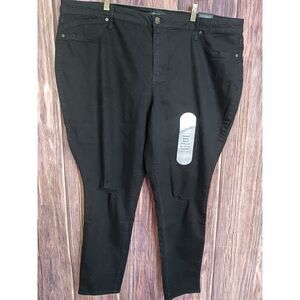 AG Denim Black Skinny Jeans Distressed Size 26